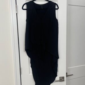 Elegant Black Sleeveless asymmetrical tunic